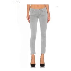 MOTHER sz 26 Looker Ankle Fray Run in Park in Gravel Skinny Pant